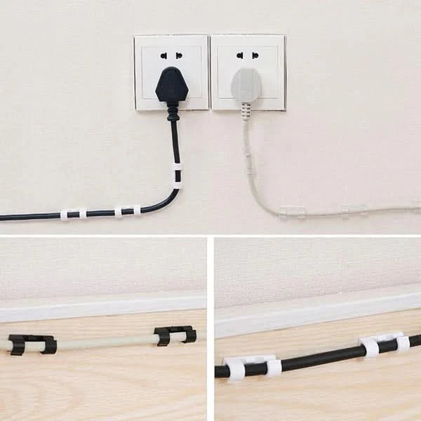 Schnelle und diskrete Befestigungen für Kabel und Drähte (x20) 