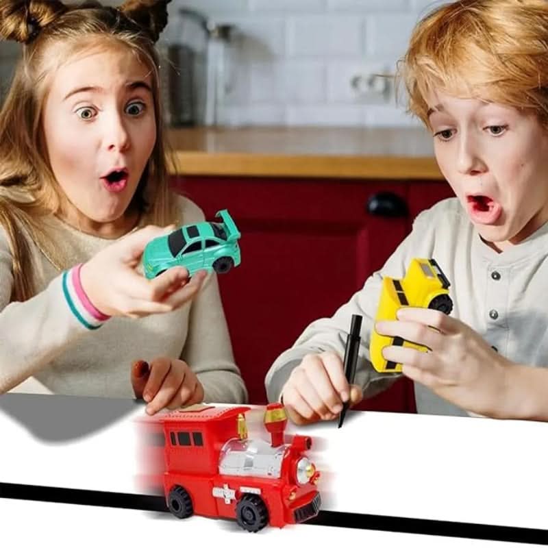 De magische auto die uw tekeningen als bij toverslag volgt 