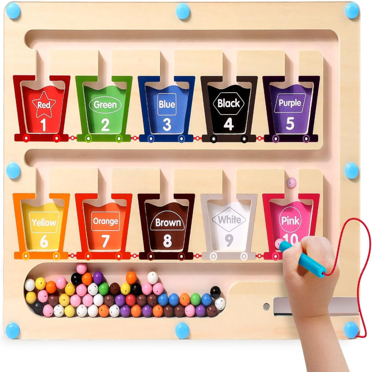 تعلم الألوان أثناء اللعب مع المغناطيسات 