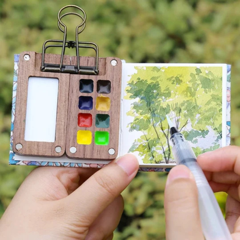 Kit de aquarela de bolso para pintar em qualquer lugar 