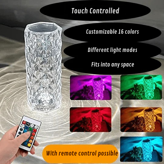 Dekorative LED-Lampe im Kristallstil 