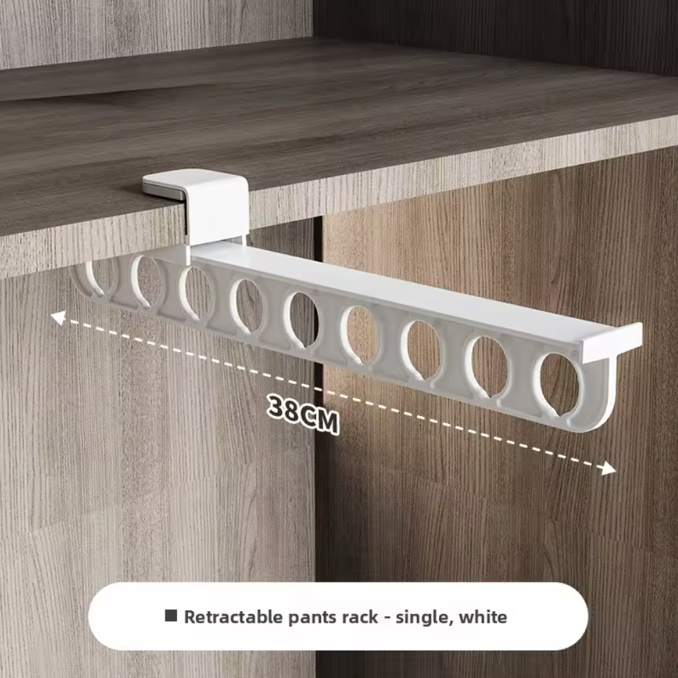 Heavy-duty retractable storage rod for closets and storage areas 