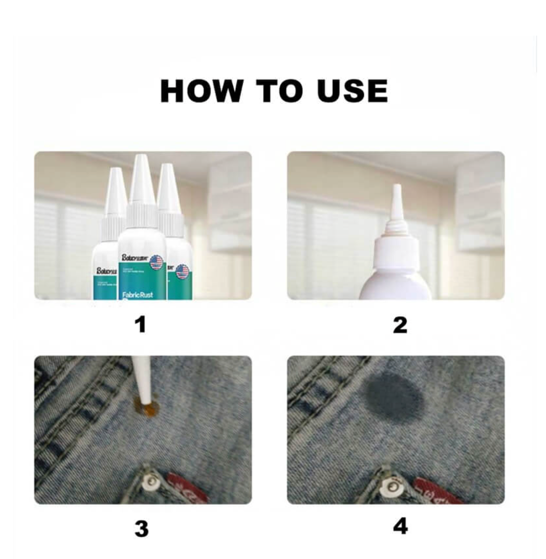 Remove rust stains in just a few minutes 
