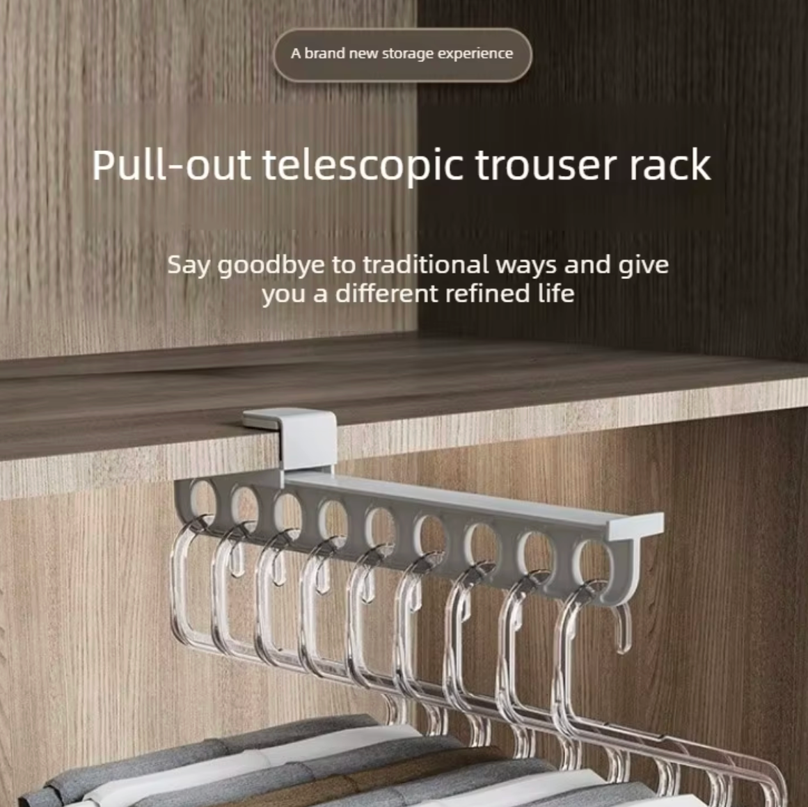 Heavy-duty retractable storage rod for closets and storage areas 