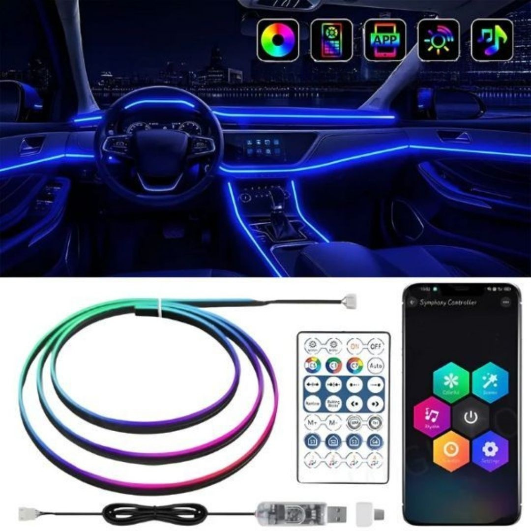 Illuminazione LED per un interno auto alla moda 