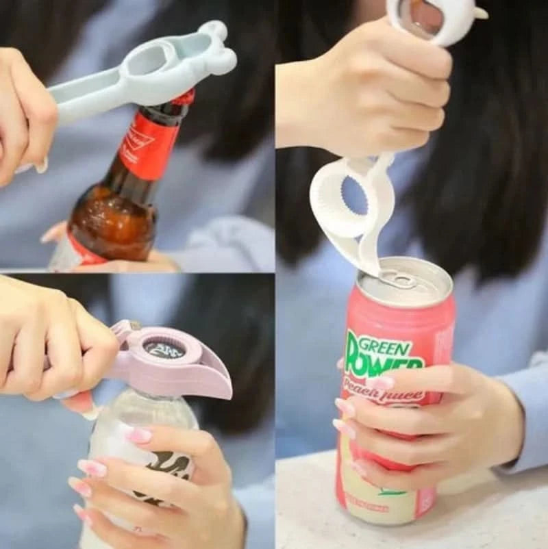 Multifunkční otvírák lahví a sklenic 4 v 1 