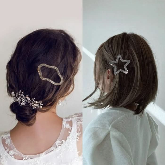 Elegante und glänzende Haarklammern (x4) 