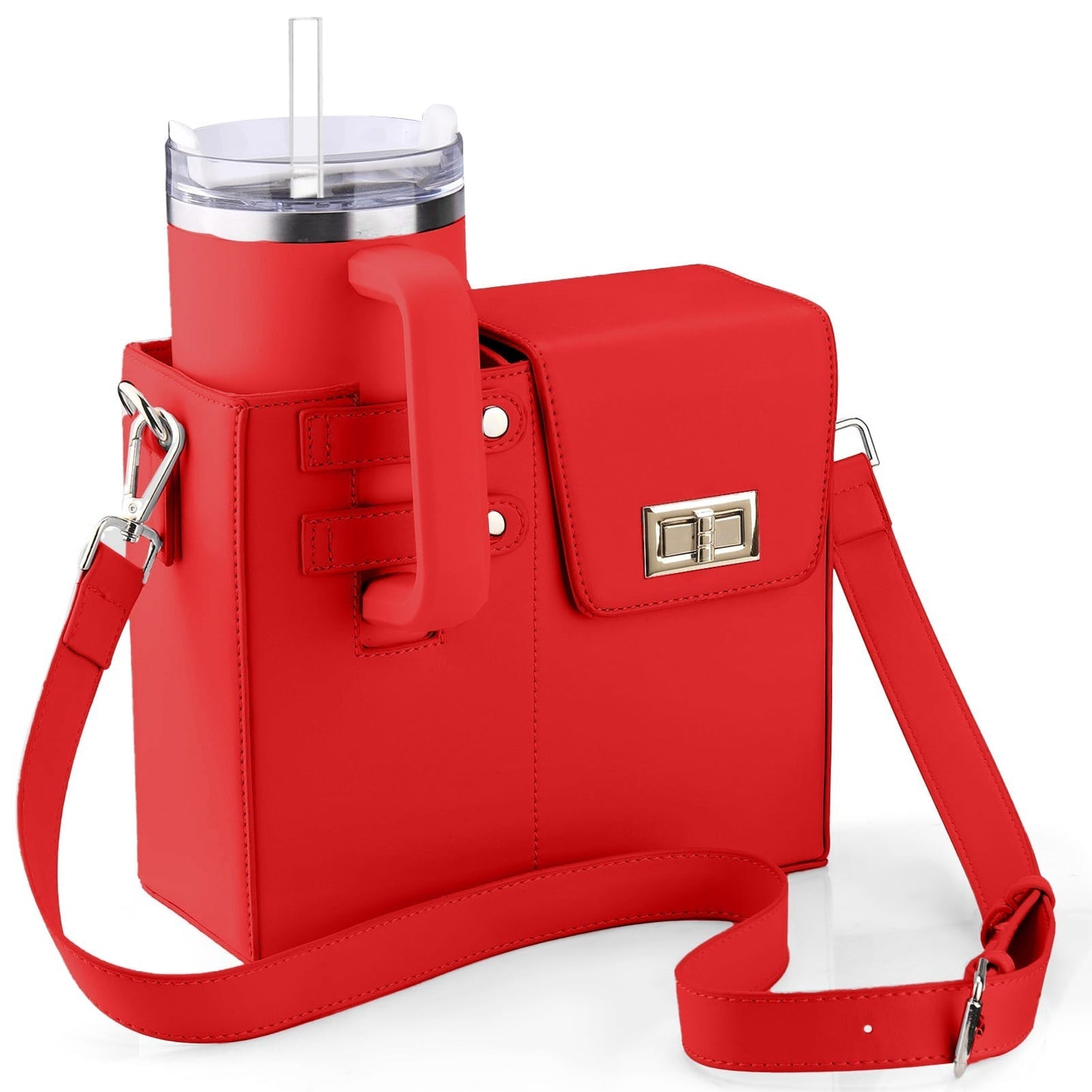 Chic bag with integrated cup holder for active women 
